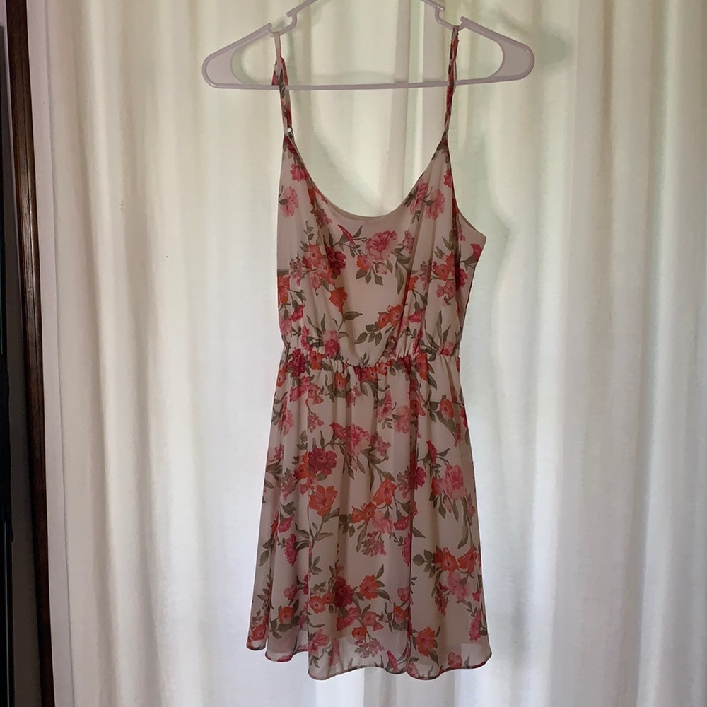 Floral Pink & White Dress